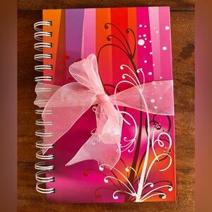 Spiral Bound Lined Journal Notebook NEW Pink & Orange